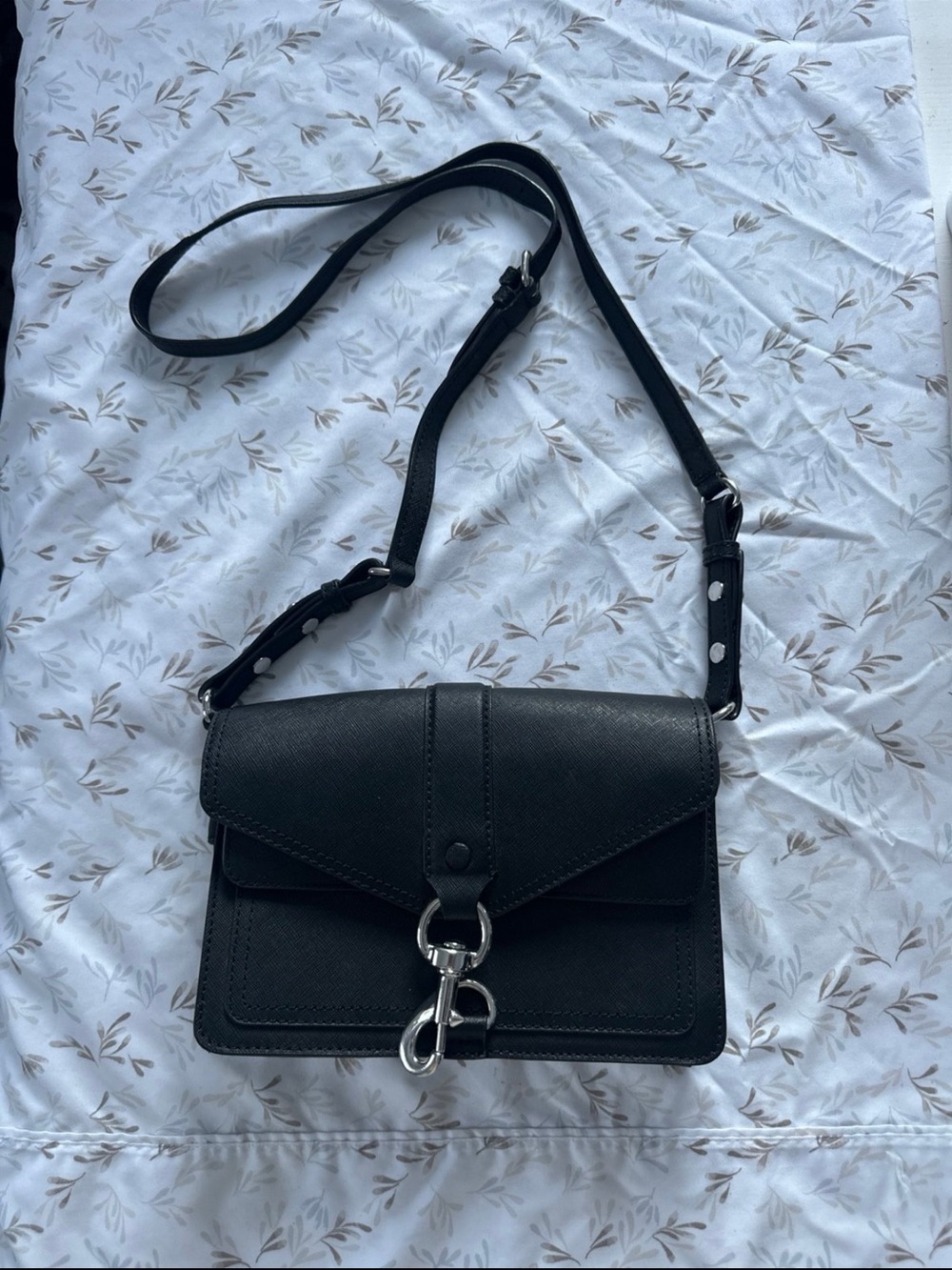 black Rebecca Minkoff Hudson Moto crossbody bag